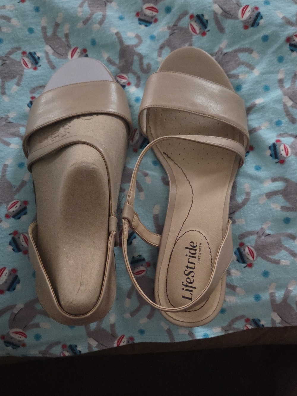 Life Stride Women's Nude/Taupe Slingback Sandals